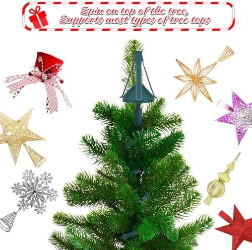 Christmas Tree Topper Holder Twist on Universal Tree Topper Stabilizer with Adjustable Attachment,Christmas Tree Topper Adapter Plastic Tree Topper Support Fits Most Basic Types