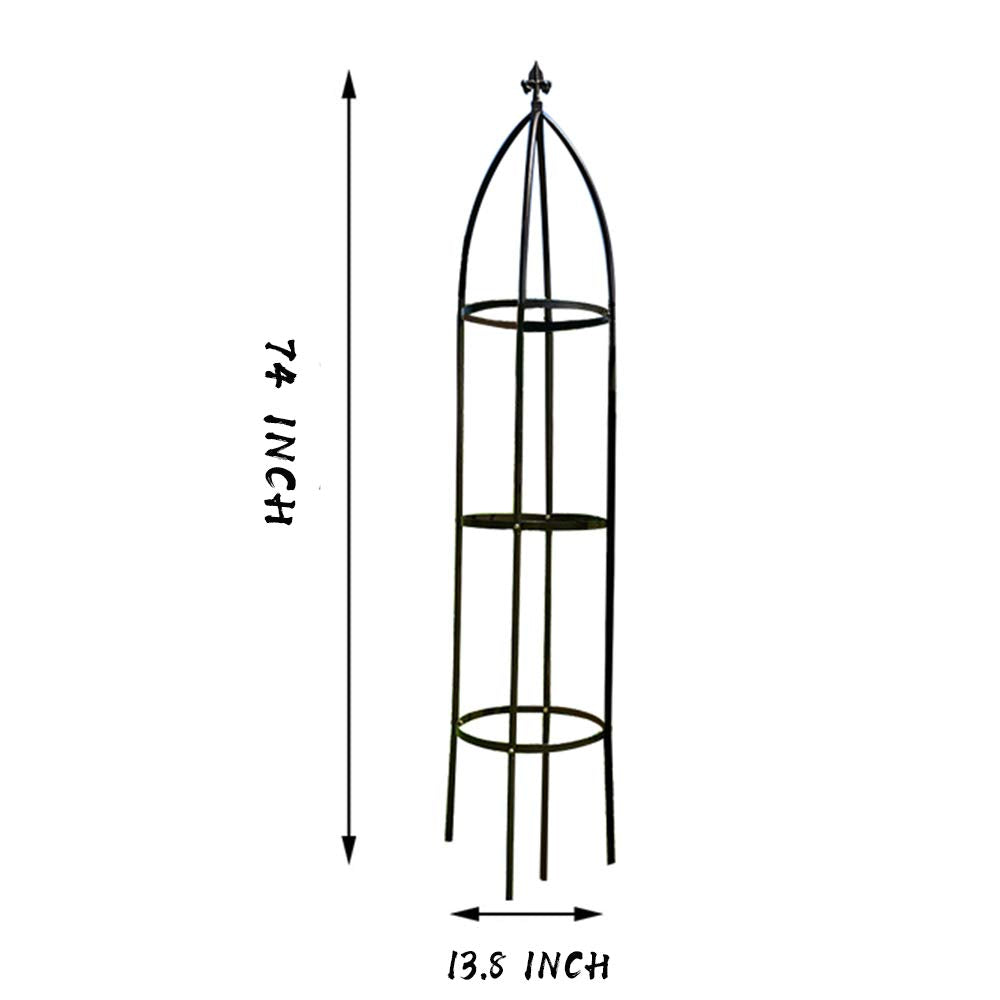 Garden Arch Trellis for Climbing Plants Rose Thicken Metal Wedding Arches Arbor Ceremony Party Outdoor Floral Decor Bronze