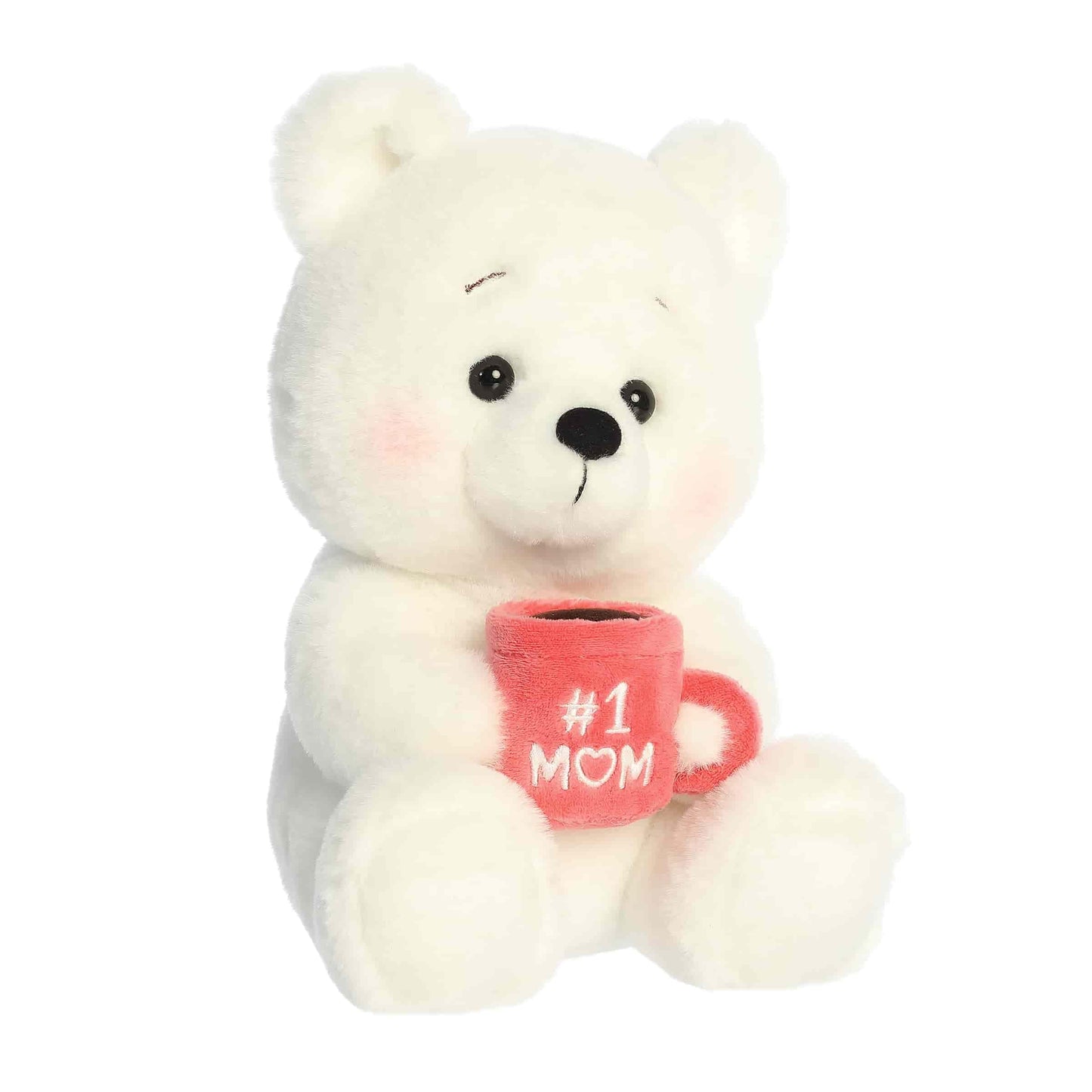 Aurora Heartwarming Special Occasions Mother's Day Accesory Bears Stuffed Animal - Soft Keepsake for Mom - A Gift of Affection to Express Love and Appreciation - #1 Mom 8 Inches