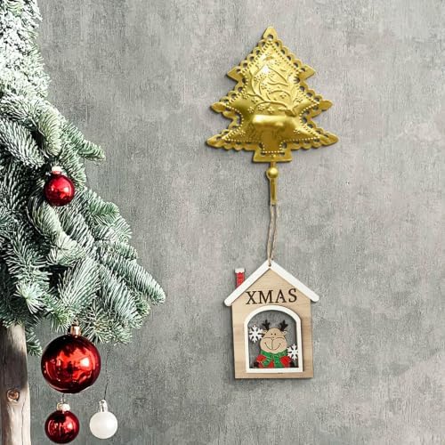 Antique Metal Christmas Tree Ornament Hooks Set of 6, G