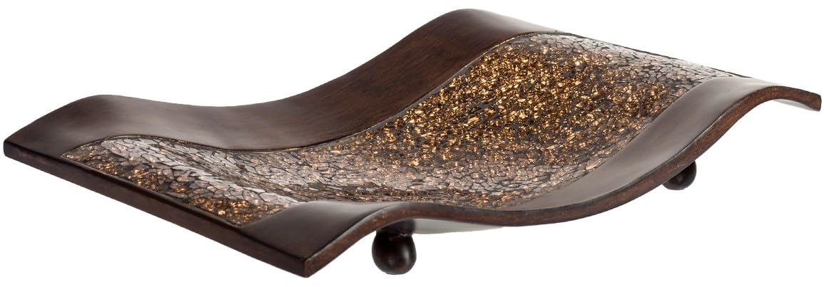 Creative Scents Schonwerk Brown Centerpiece Home Decor Crackled Mosaic Design, Table Decorations for Dining/Living Room/Coffee Table Decor - Best Wedding