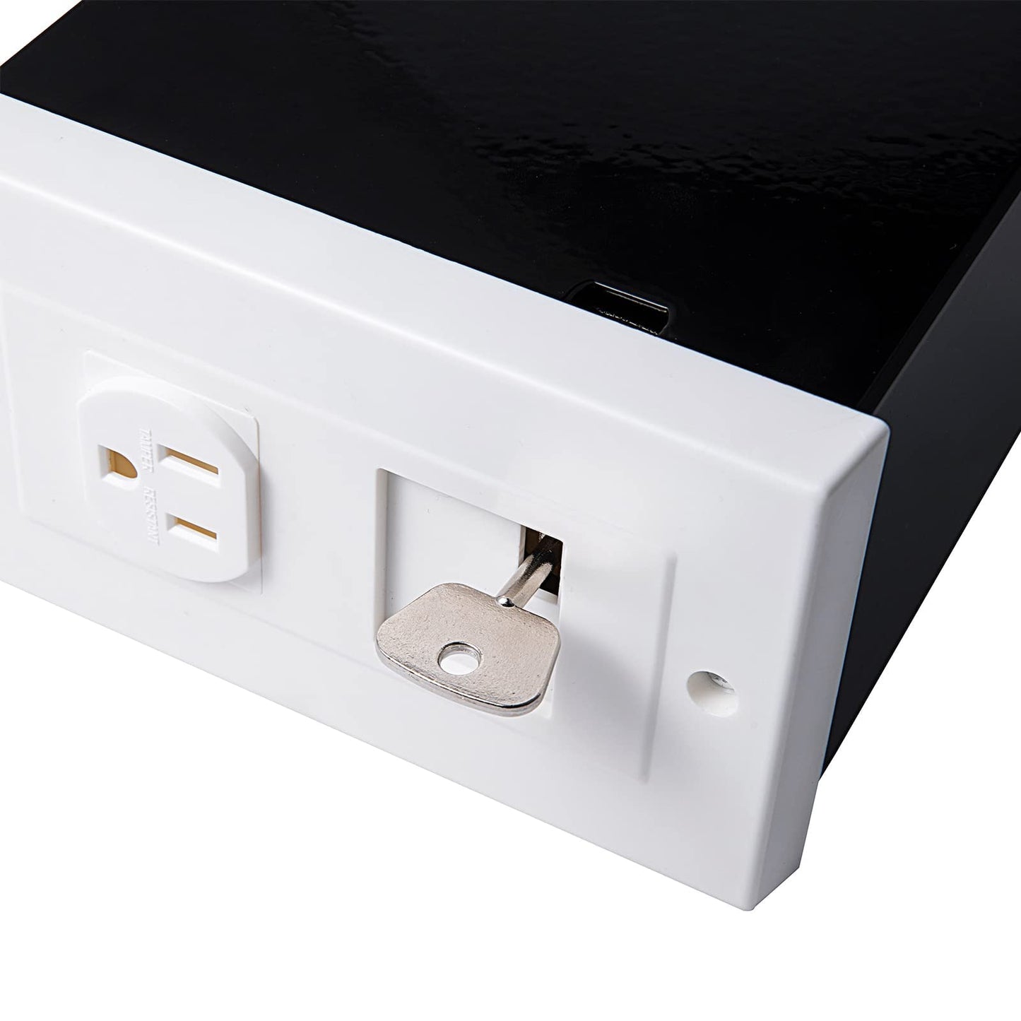 American Outlet Wall Safe Security Secret Hidden Box Covert Safe as the Socket in Plain Sight, Secures Jewelry, Valuables, Cash, Metal Shell, 6.7x6.7x3.9 Inches