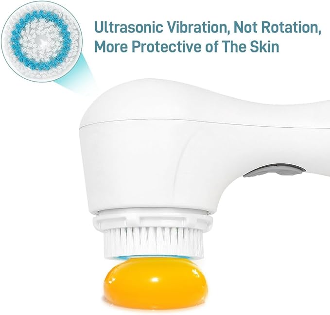 Facial Cleansing Brush Head Replacement Compatible with Clarisonic Mia 1, Mia 2, Mia Fit, Alpha Fit, Smart Profile Uplift and Alpha Fit, 2 Pack Radiance Face Brush Head