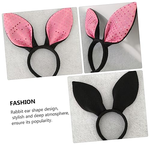 VICASKY 1pc Easter Boy Girl Ear Headband Party Hair Accessory for Girls for Easter Celebrations and Photo Props Fun and Adorable Design and Black