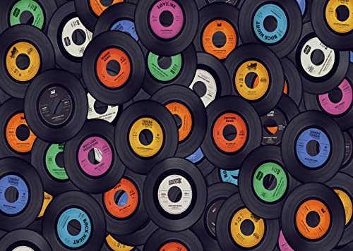 BELECO 7x5ft Fabric Retro Music Records Backdrop 1950s Rock Roll Vinyl Record Backdrop Disco Dance Concert Party Musical Background Music Theme Party Decorations Photo Booth Studio Props Wallpaper - size: 7x5FT