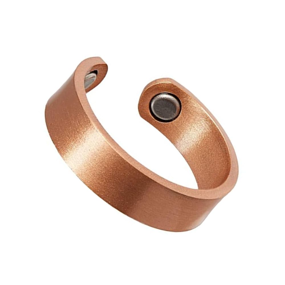 Earth Therapy - Elegant Women or Men's Ring Band in Solid Copper | Magnetic Therapy Ring (1)