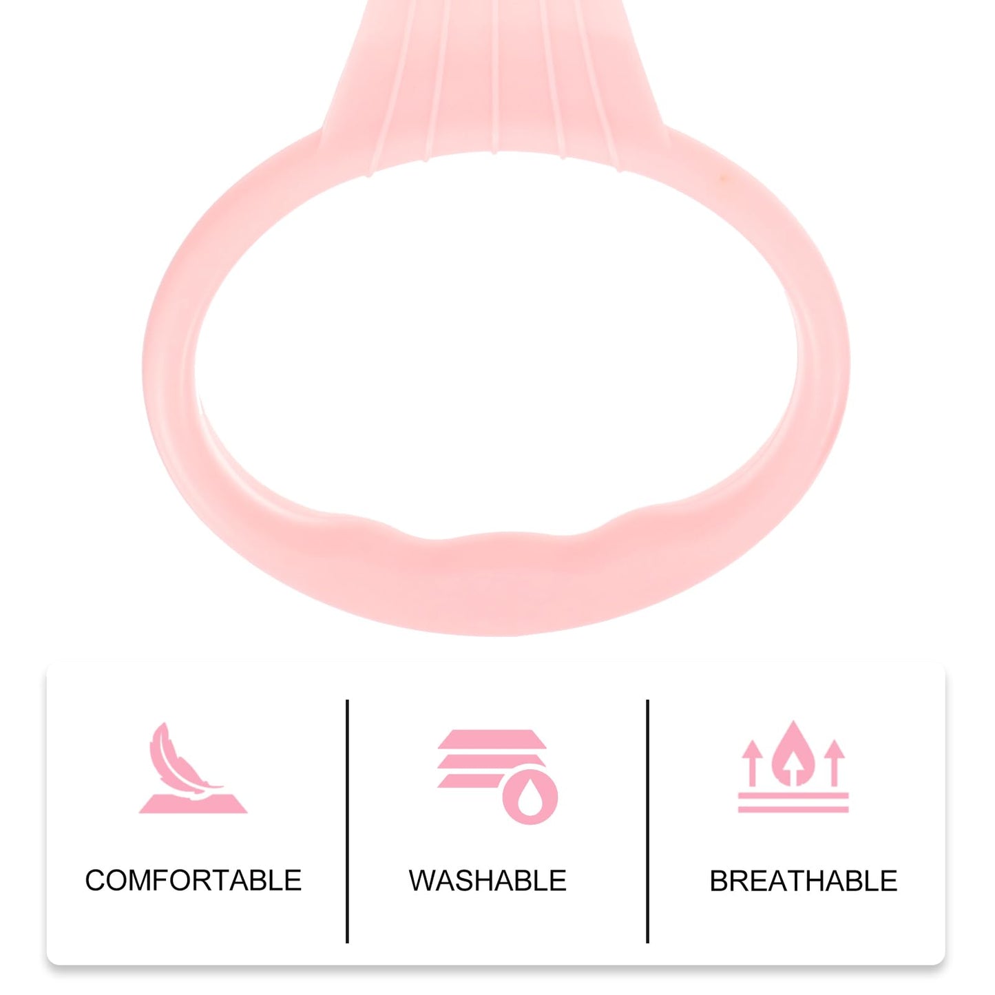 SAFIGLE Baby Crib Pull Rings Infant Playpen Pull up Rings for Toddler Walking Assistance Lightweight Baby Bed Stand up Handles with Smooth Rounded Edges for Safe Grip 7.67X3.54X0.47In