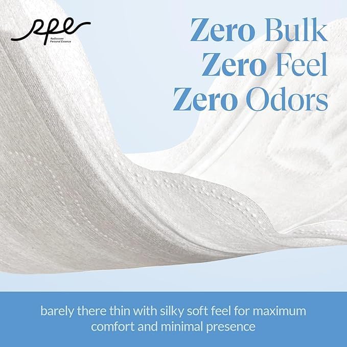100% Organic Cotton Pad Bundle - Size 2,3,4,5 Period Essentials - Unscented Sanitary Pads Variety Pack - Regular, Large, Overnight & Long Panty Liners (Total 78 Ct)