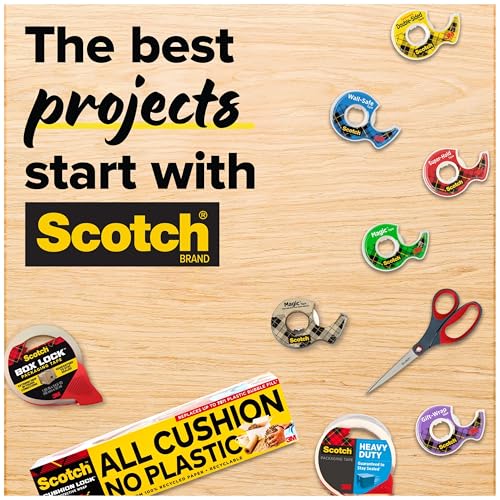 Scotch Wall-Safe Tape, 4 Dispensered Rolls, Sticks Securely, Removes Cleanly, Invisible, Designed for Displaying, Photo Safe, 3/4 in x 650 in (4183) - size: 4 Rolls