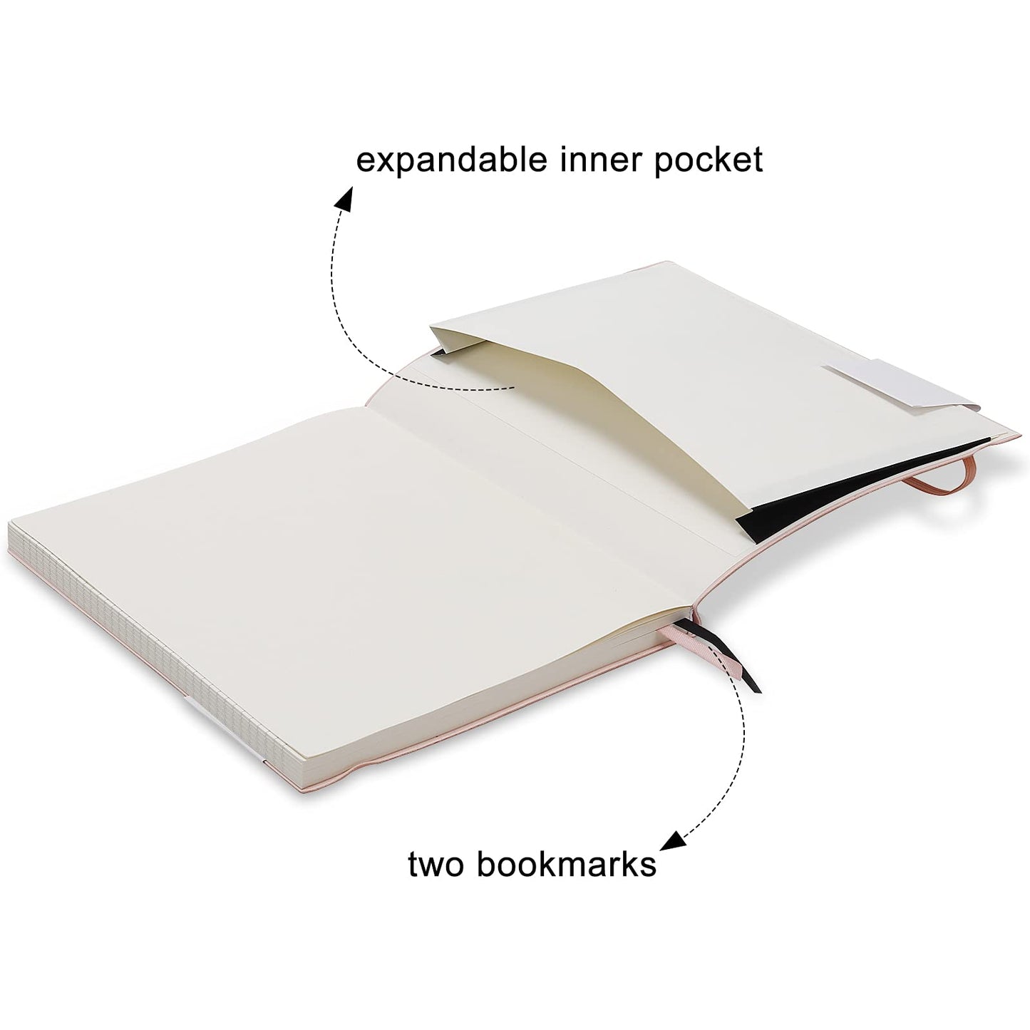 Wiisdatek B5 College Ruled Notebooks - 2 Pack B5 Large Journal Notebooks with 376 Numbered Pages,100gsm Thick Lined Paper,Soft PU Leather Cover,7.6 X 10 inch(BLUE)