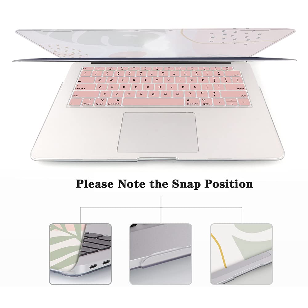 iCasso for MacBook Air 13 Inch Case 2020 2019 2018 Release A2337M1/ A1932/A2179, with Keyboard Mouse Pad Set,Desk Pad + Keyboard Wrist Rest Support+Wrist Rest, Ultra Thick Mousepad Desk Mat, Morandi