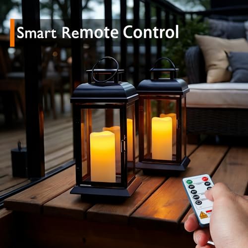 Homemory 3"x6" Flameless Candles, Outdoor Waterproof, Battery Operated LED Pillar Candles with Remote Control and Timer, Plastic, Long Lasting - size: 3"x6"6"