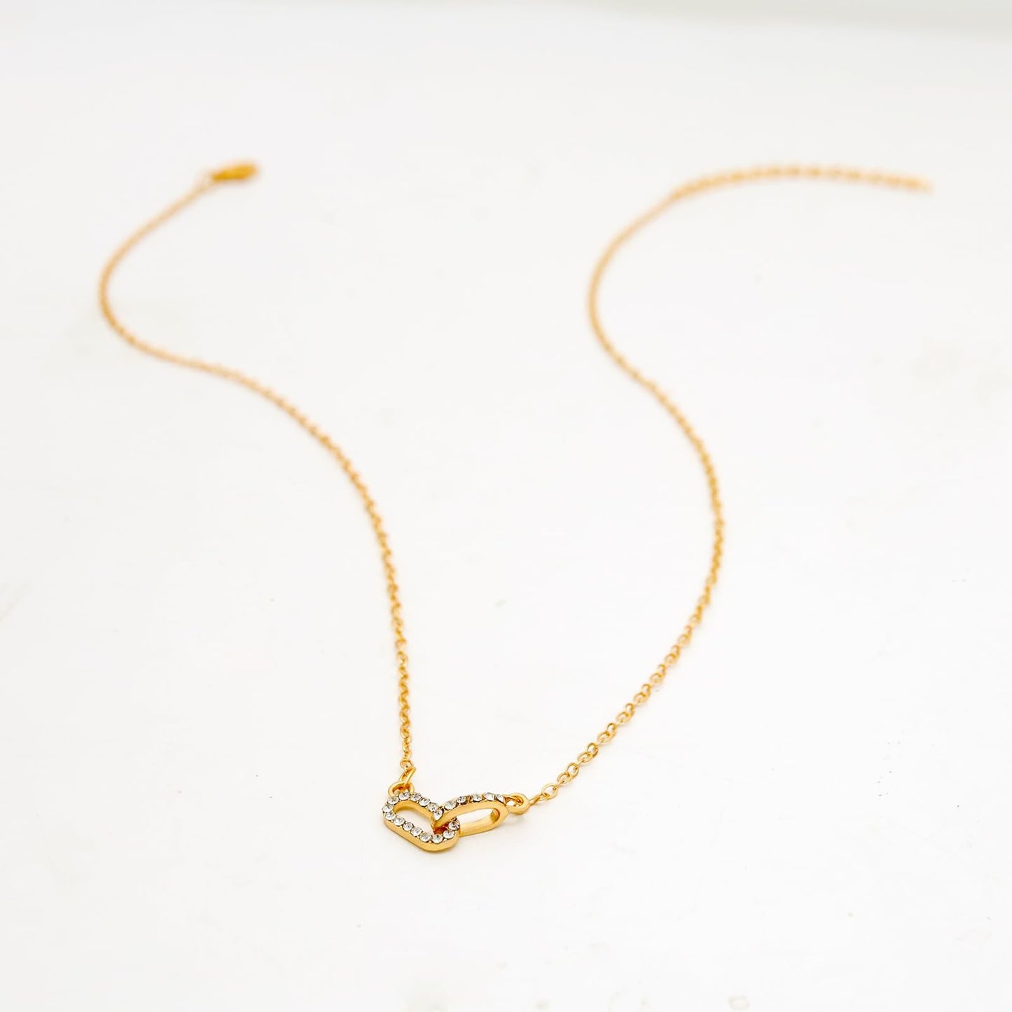 MAIKERDER 14K Gold Dainty Double Chain Necklaces Pendant Necklace for Women Non Tarnish Trendy