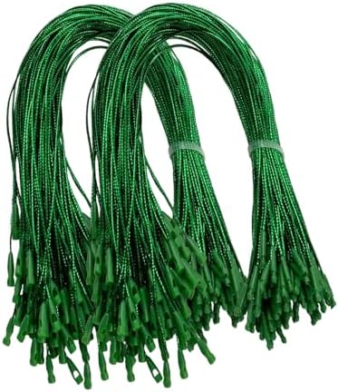 Christmas Ornament Hangers String 200Pcs Ribbon Ornament Hook Rope Pre Cut String with Clip Locking for Hanging Decors Pre Cut Holiday Cord