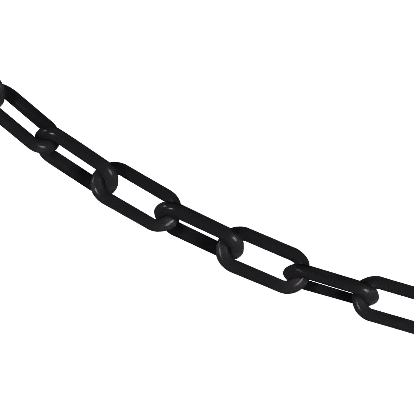Mr. Chain Plastic Barrier Chain, Black, 1.5-Inch Link Diameter, 25-Foot Length (30003-25)