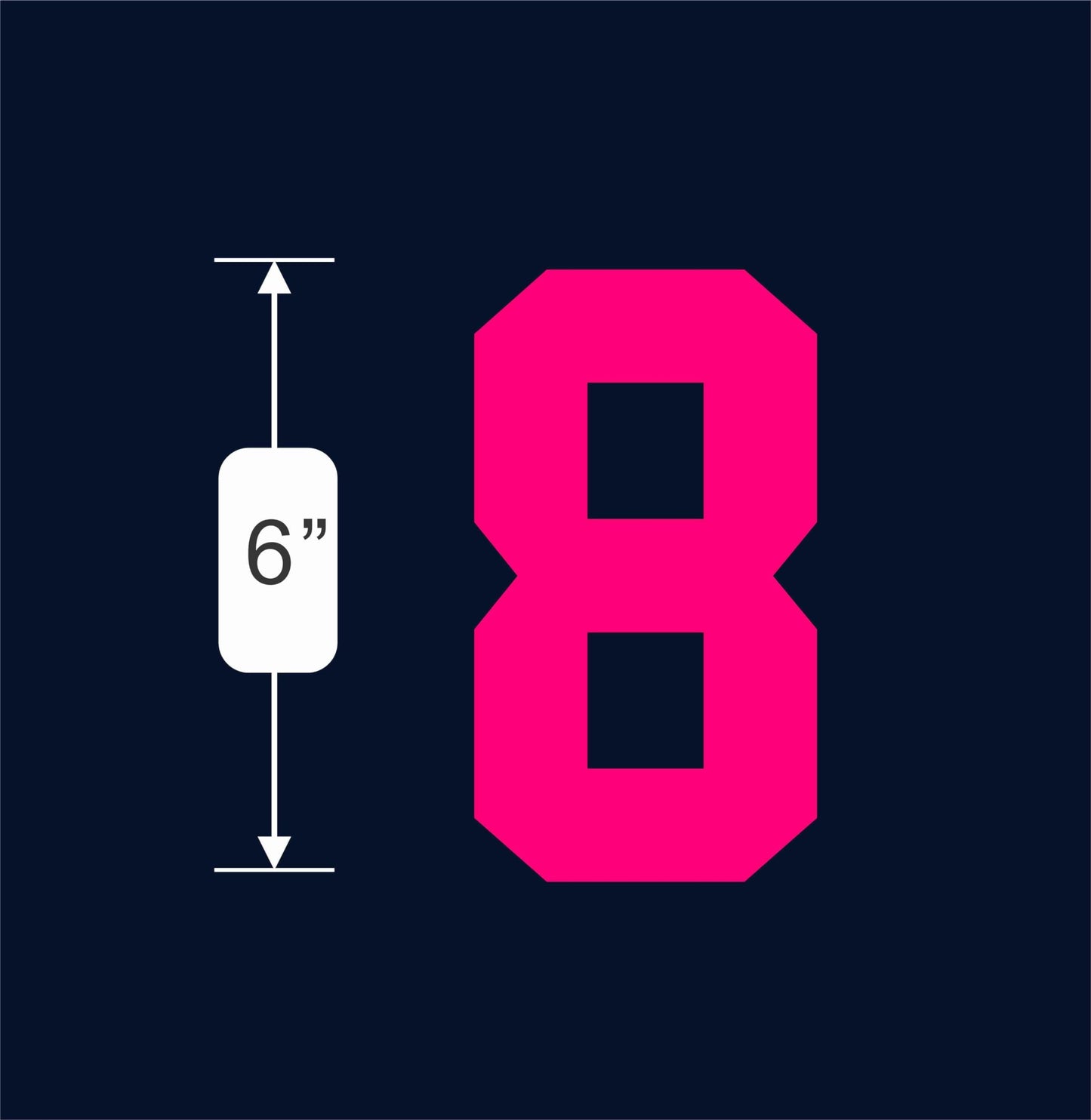 Numbers Kit(0-9),6" Tall for Sports T-Shirt Jersey Football Baseball,Iron On, Heat Transfer, Team,t-Shirt(Style A) (Fluorescent Raspberry(0-9))