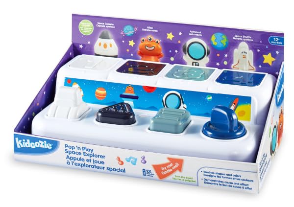 Kidoozie Pop N Play Space Explorer Ages 12 Months+, Toddler, Learn Numbers & Colors