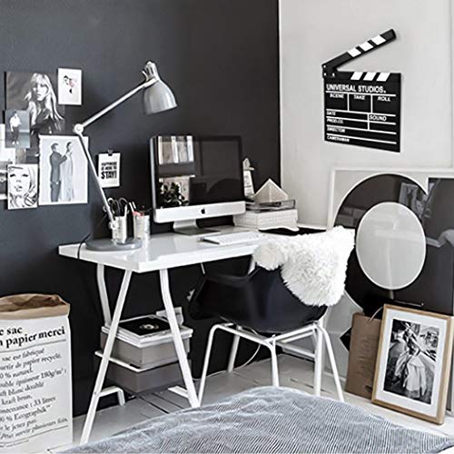 BIGOTTERS Movie Film Clap Board, Hollywood Clapper Board Wooden Film Directors Clapboard Photography Props for Movie Theme Party Decorations Night Party Accessory with Black & White, 12"x11"