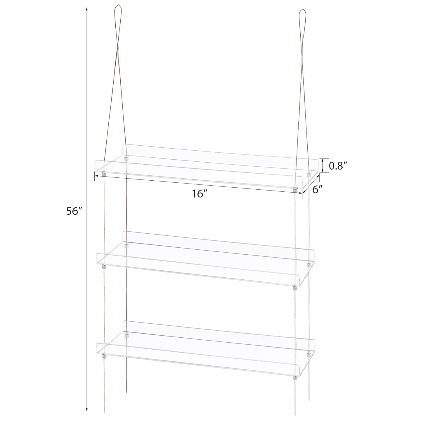 Sumerflos 3-Tier Acrylic Window Boxes Plant Shelves for Windows, Acrylic Hanging Window Plant Shelves, Indoor Windows Wall Hanging Plant Stand Flower Display Shelves