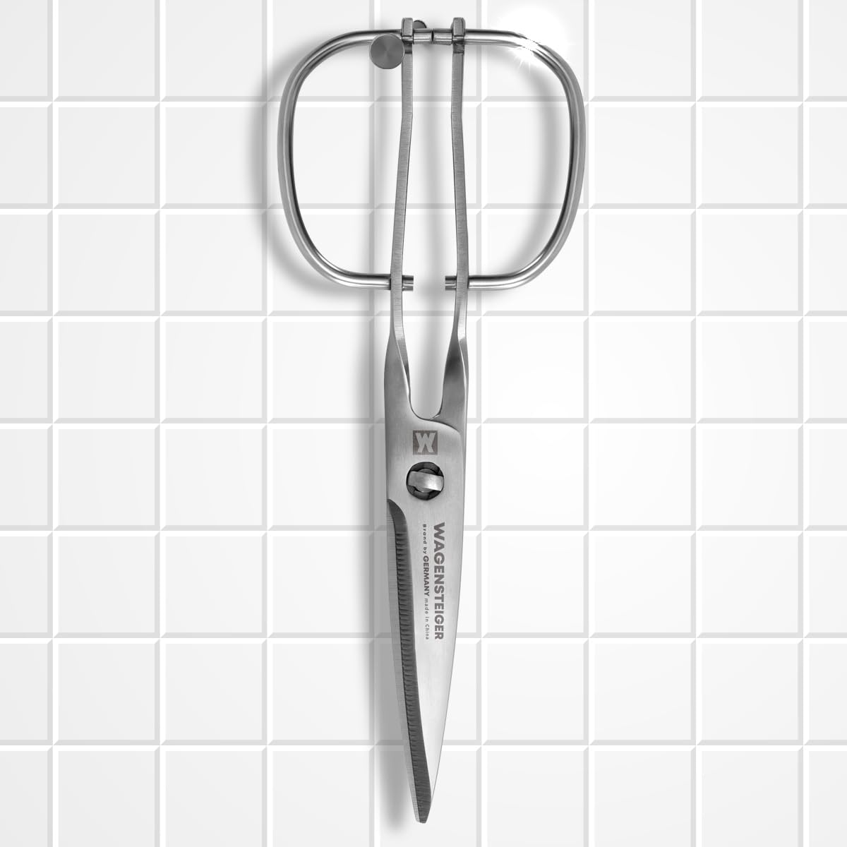 Multi-Purpose Kitchen Food Scissors, SUS403 Stainless Steel Shears with Herb Stripper, Detachable Blades, Ergonomic Handles, Ideal for BBQ, Seafood, Camping, Dishwasher Safe