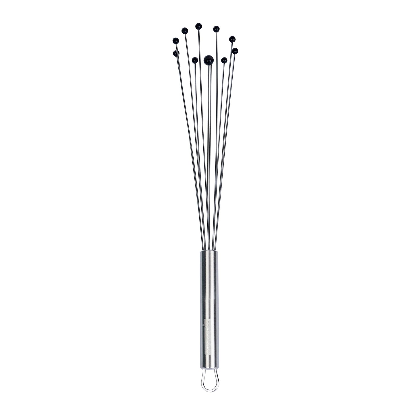 Restaurantware 12.5 in Stainless Steel Ball Whisk with Silicone Tips - German Standard Sauce & Gravy Whisk, Non-Scratch, Dishwasher Safe - Non-Stick Silicone Ball Whisk for Baking