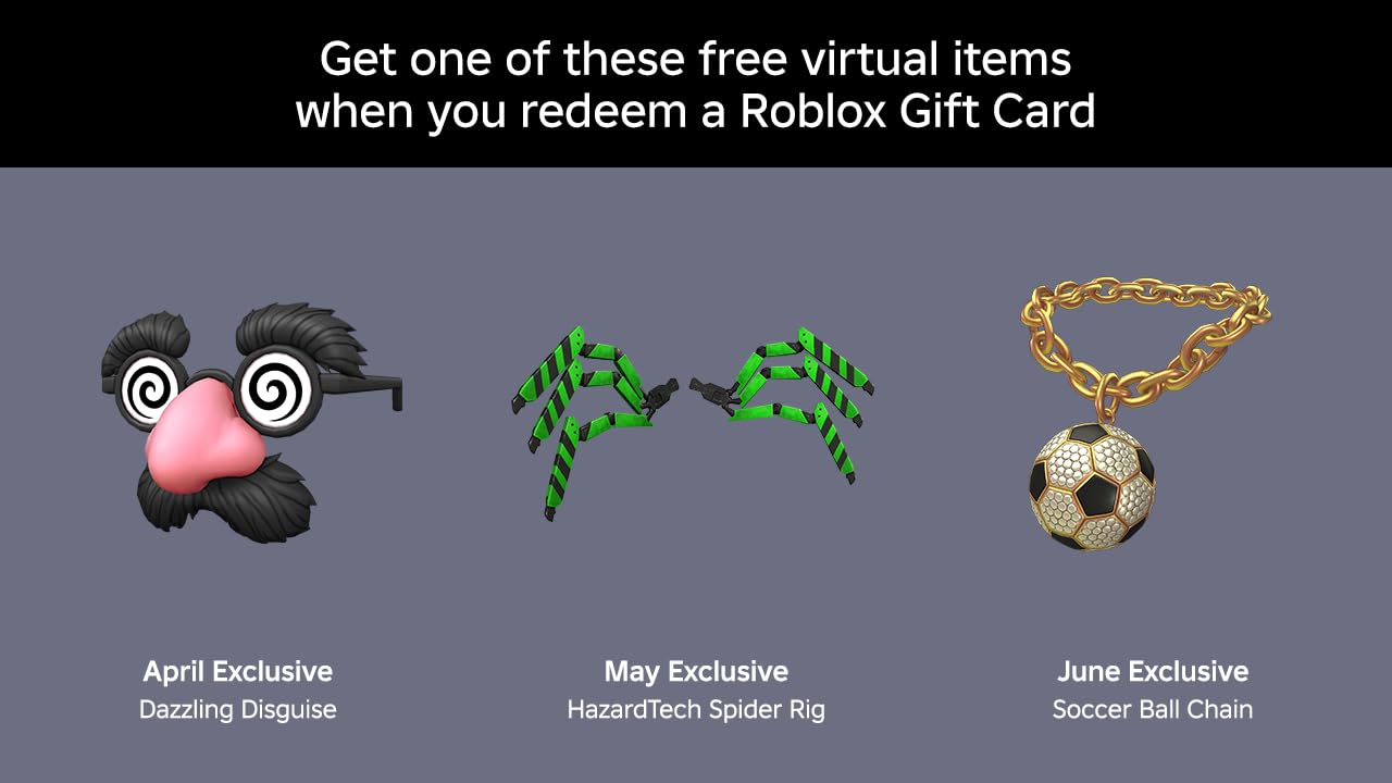 Roblox $50 Physical Gift Card [Includes Free Virtual Item] [Redeem Worldwide]