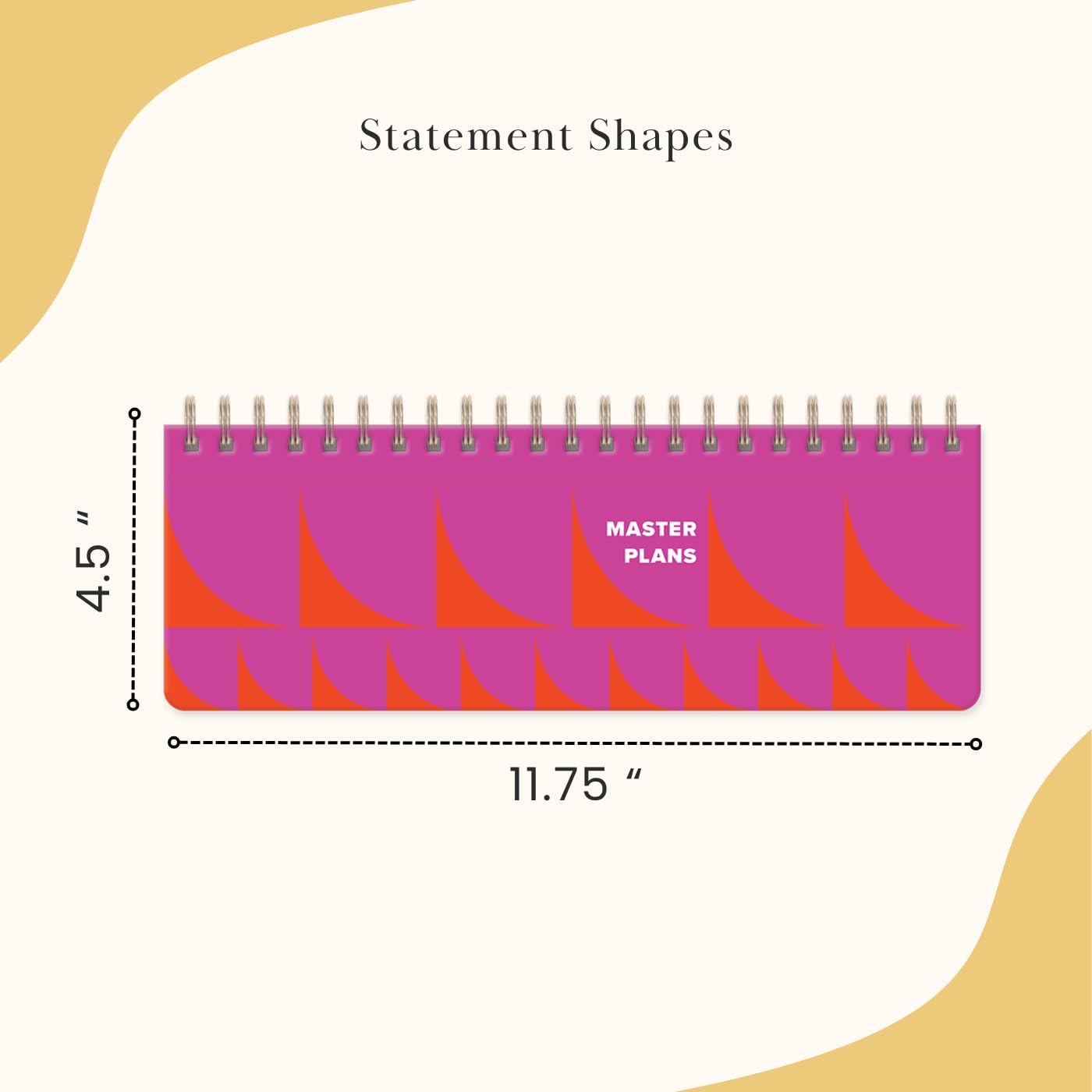 Molly & Rex Statement Shapes Red Undated Planner (38243)
