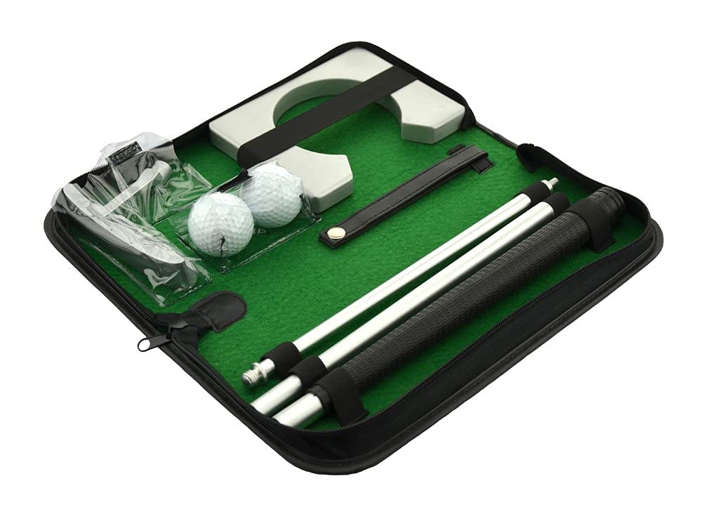 Neon Executive Gift Portable Golf Putter Set Kit with Ball Hole-Cup for Travel Indoor Golf Putting Practice