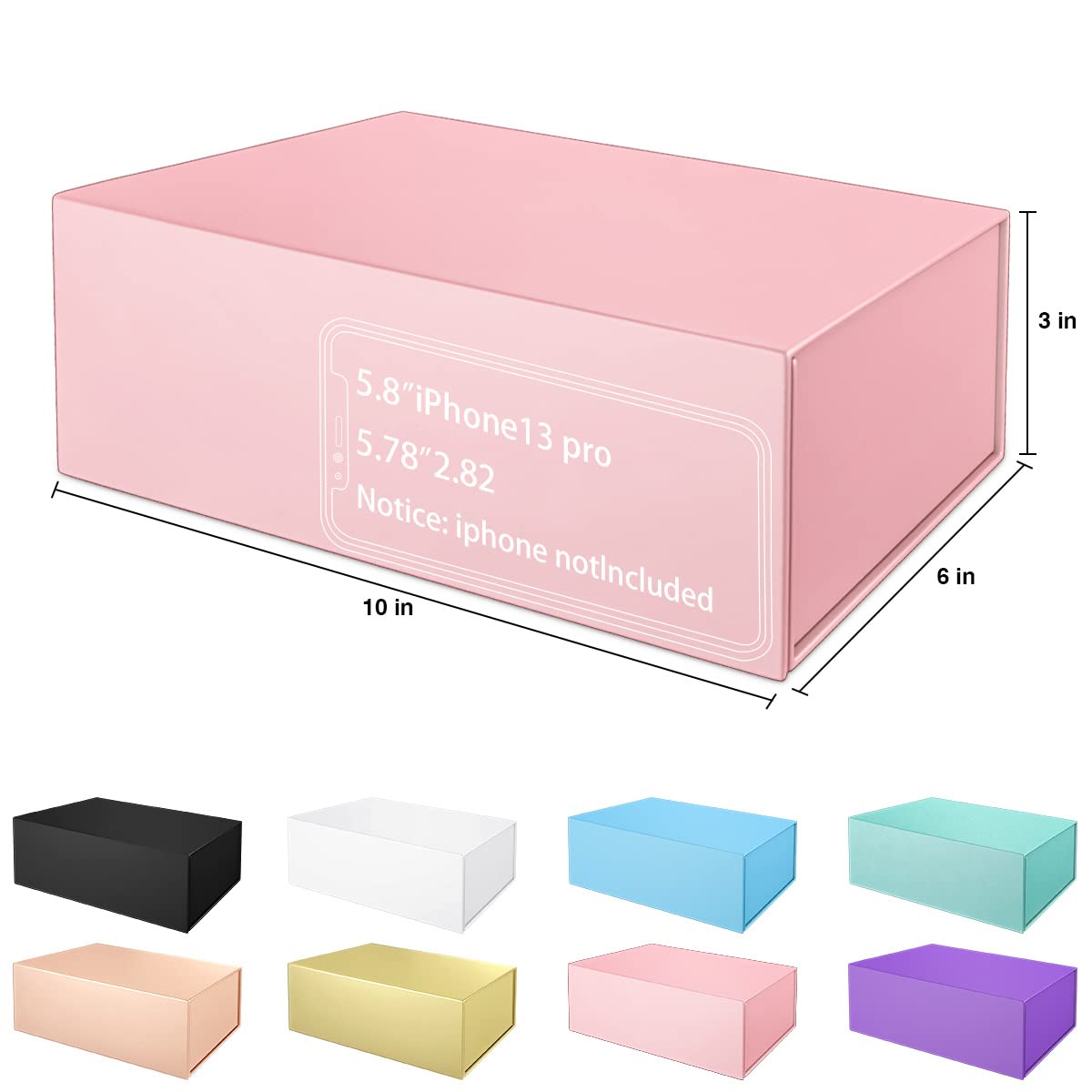 Pink Gift Box 10" x 6" x 3" with Magnetic Closure Lid Gift Boxe for Presents,Bridesmaid Gifts Boxes,Cute Box,Birthday Gift box,Luxury for Gift Packaging, Magnetic Gift Boxe for Wrapping Gifts (Pink)