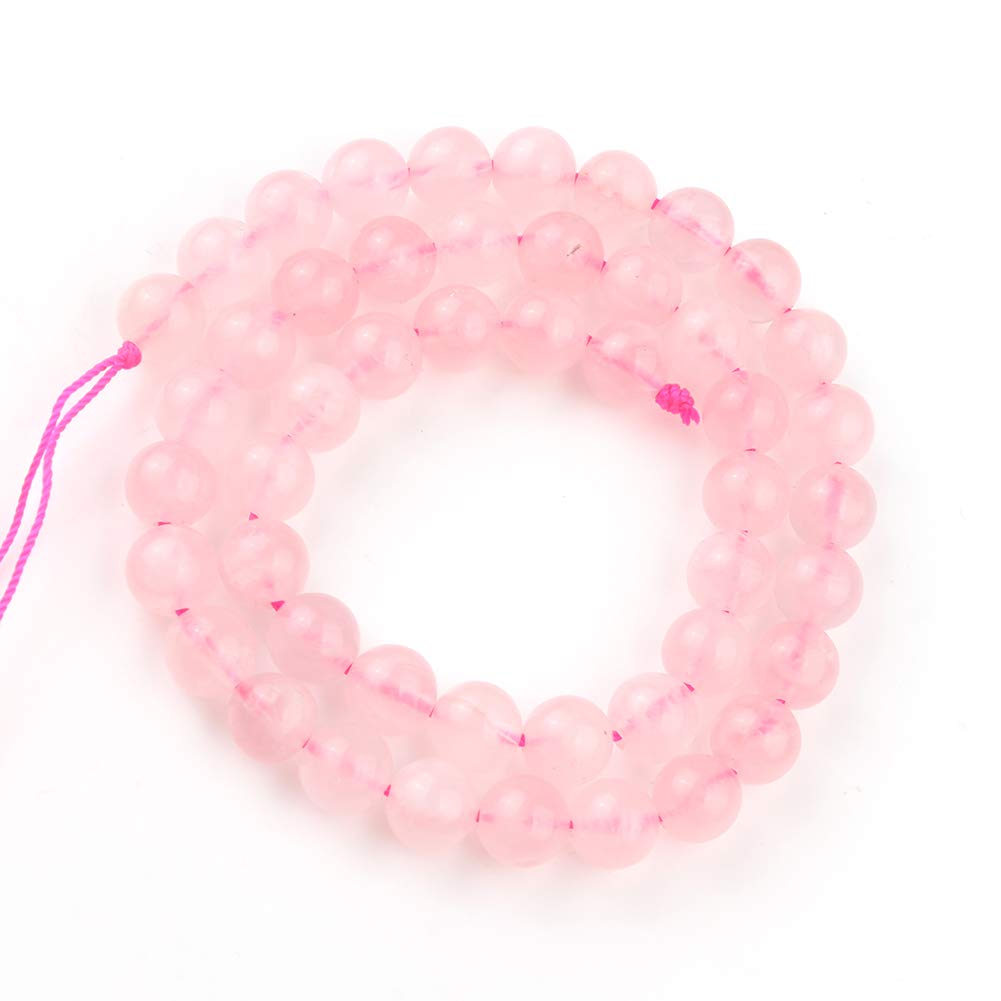 Love Beads Natural Madagascar Rose Quartz Loose Beads for Jewelry Making 8mm 15inches Beads