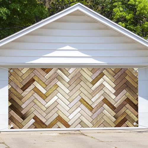7X8ft Brown Rustic Wood Texture Wall Garage Door Decoration Background Wooden Board Photography Backdrop Wedding Birthday Baby Shower Party Decoration Party Decor Banner Cover - size: 7X8