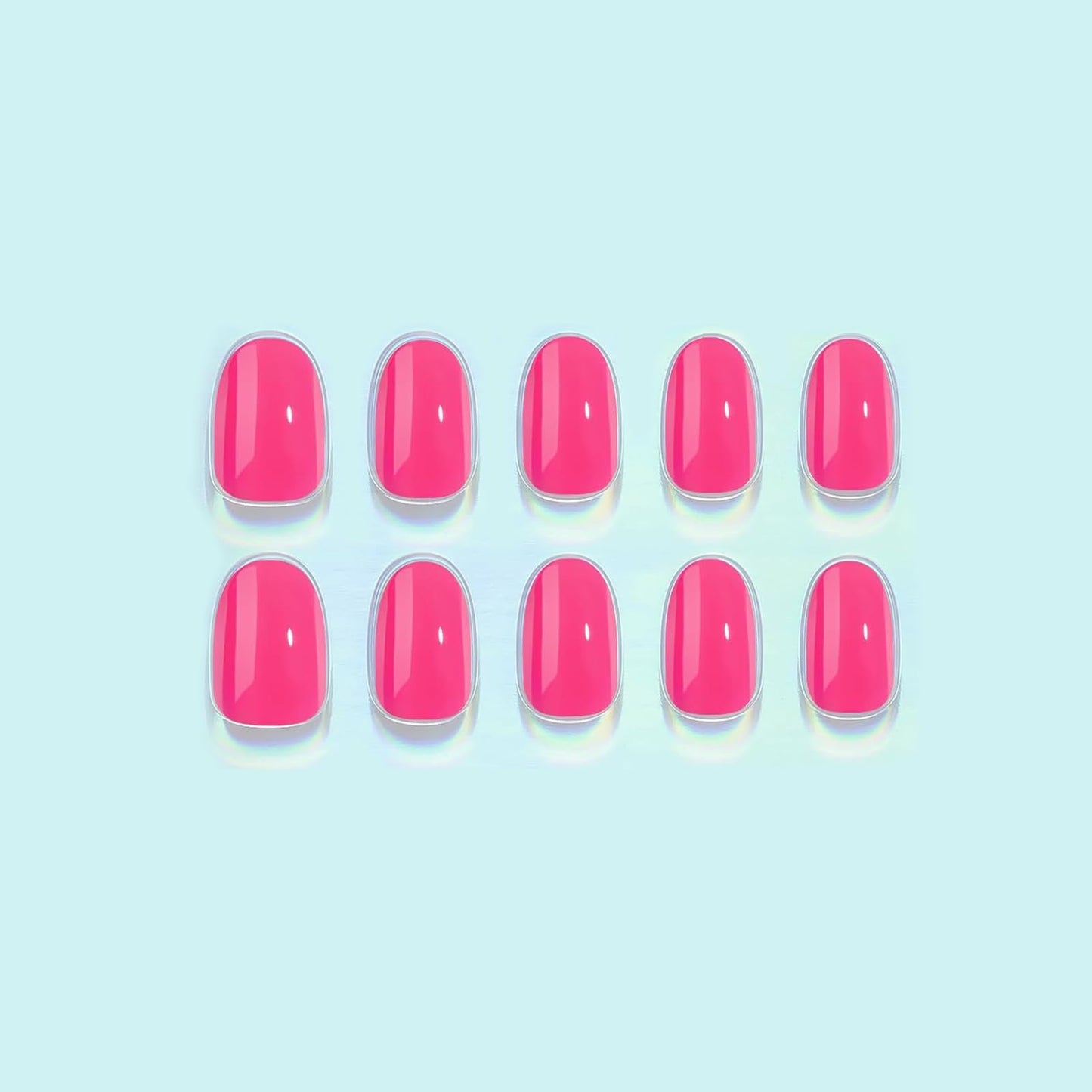 Rose Press on Nails short Almond Fake Nails Rose Pink Designs False Nails Full Cover Glossy for Women Daily Wear Manicure Decoration 24Pcs