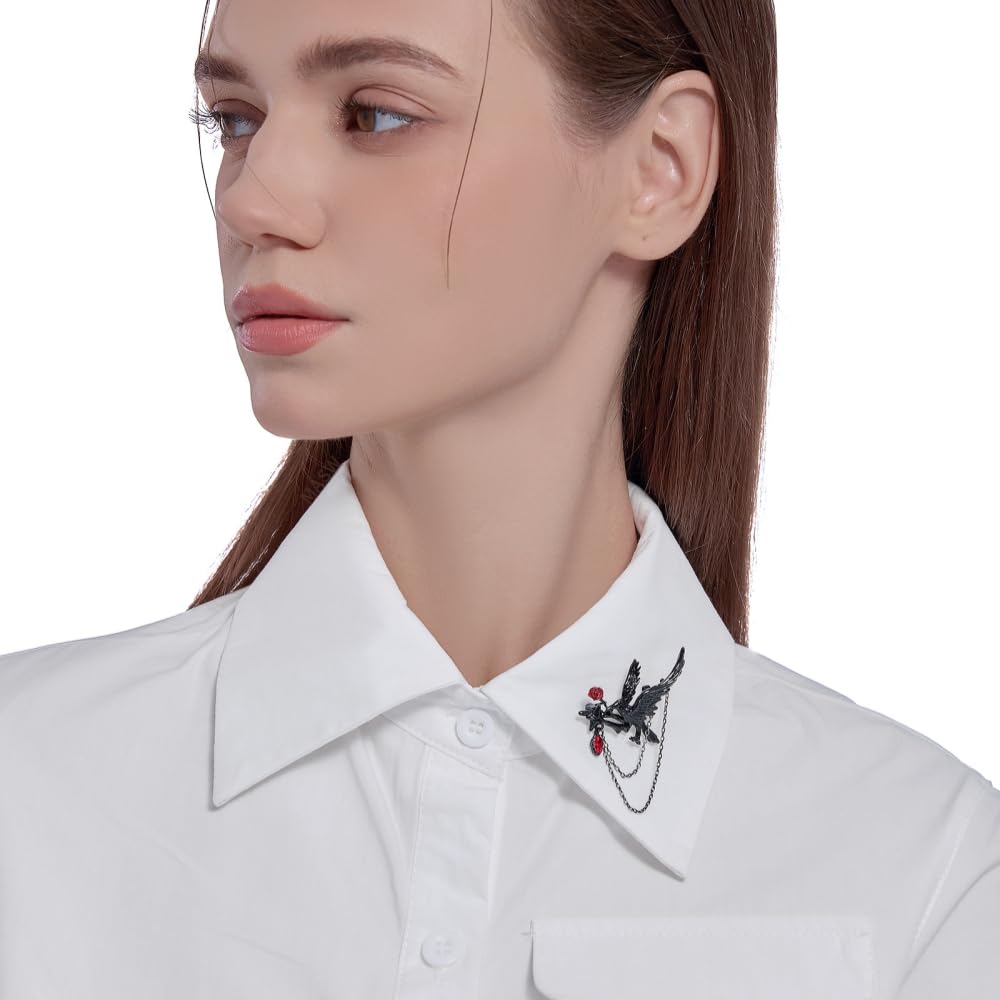 MASW original design Hip Hop Gothic brooch Crow Lady Party gift M3362