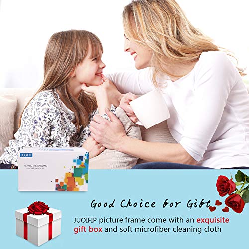 3 Pack 8x10 Acrylic Photo Frame, Clear Double Sided Magnetic Picture Frame 10mm Desktop Display with Stand- Free Soft Microfiber - size: 8x10"-3