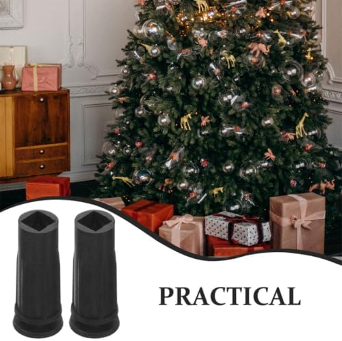 CRAFTHROU 10pcs Black Plastic Christmas Tree Stand for Artificial Trees