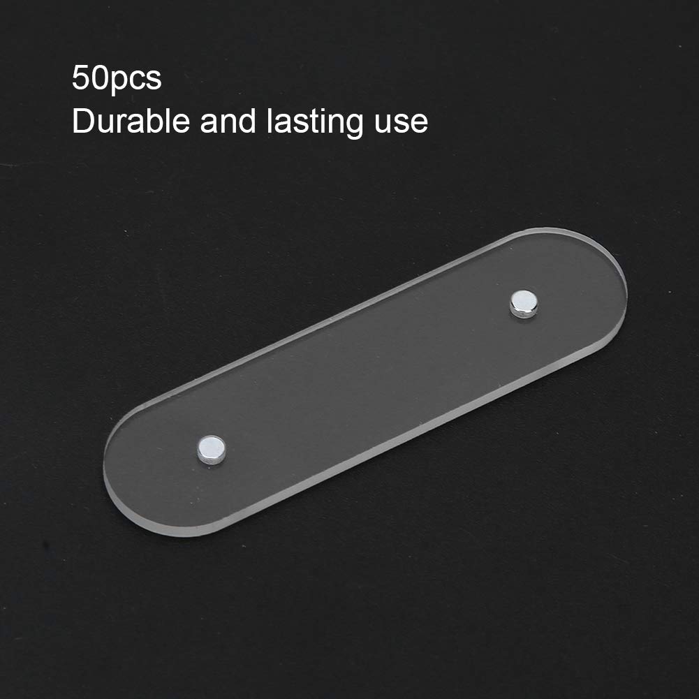Nail Art Display Stand Holder, 50pcs Self-adhesive Transparent Acrylic Fake Nails Display Stand for Nail Color Chart