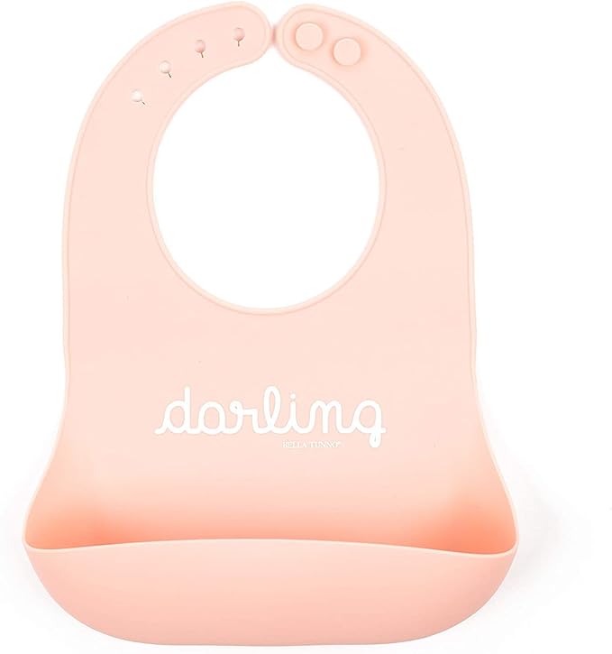 Bella Tunno Wonder Bib - Adjustable Silicone Baby Bibs for Girls, Durable and Waterproof BPA Free Silicone, Darling