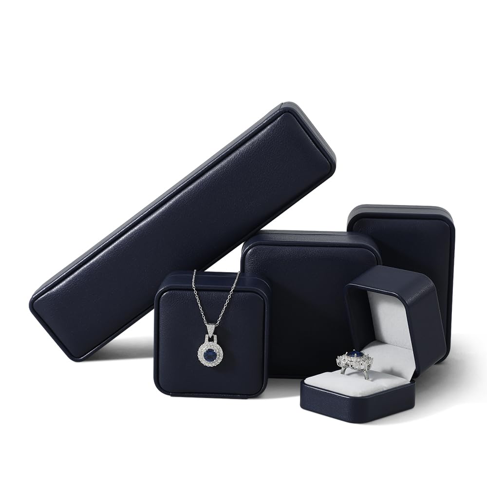 Yinbeini Bracelet Gift Box, Leather Gift Box For Men,Premium Small Gift Boxes,Luxury Bangle Box (Blue)