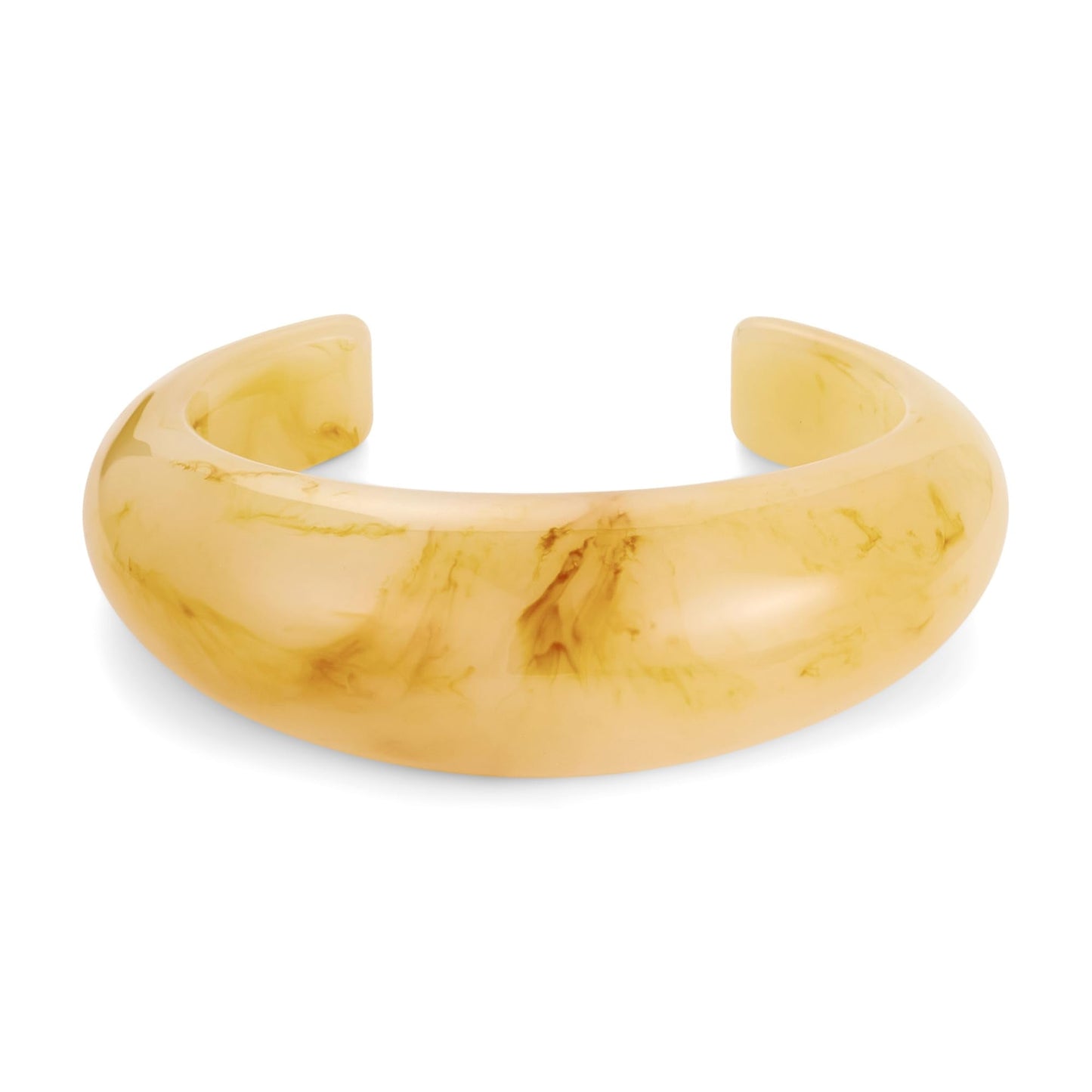 WOWORAMA Chunky Resin Acrylic Cuff Bracelet for Women Khaki Dome Acrylic Open Cuff Bangles Trendy Mottled Acetate Resin Bangle Bracelets Statement Plastic Bracelet