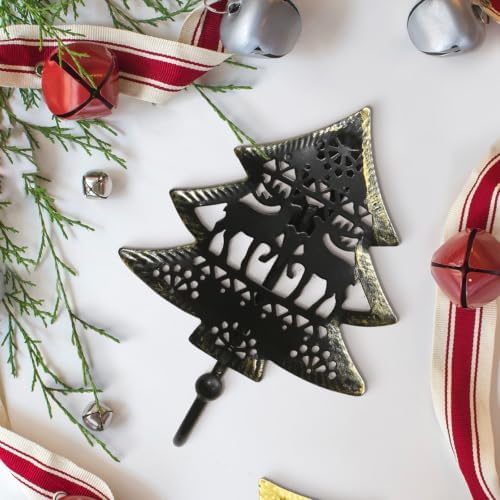 Antique Metal Christmas Tree Ornament Hooks Set of 6, C