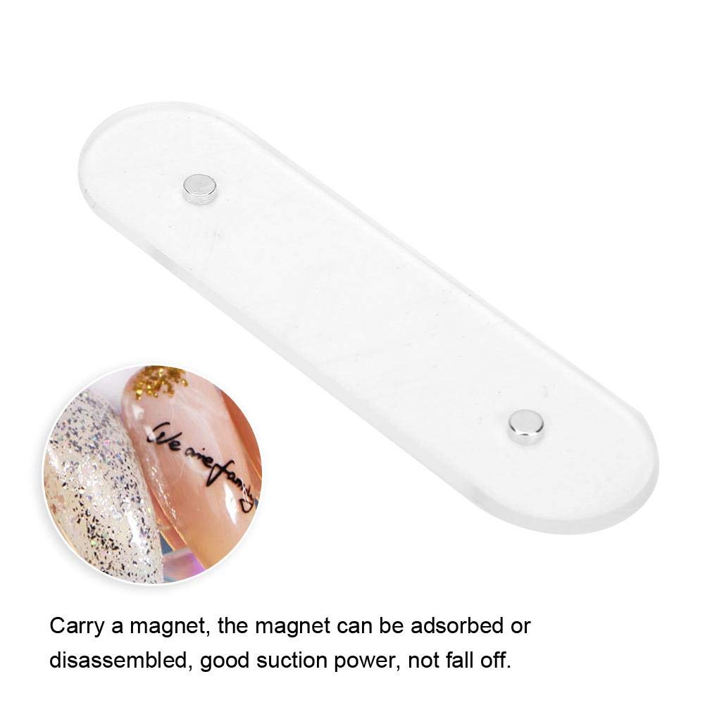 Nail Art Display Stand Holder, 50pcs Self-adhesive Transparent Acrylic Fake Nails Display Stand for Nail Color Chart