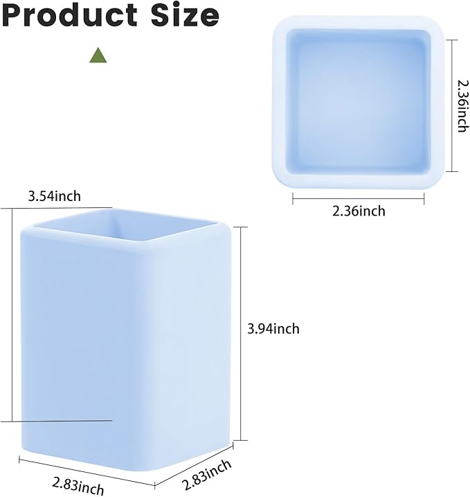 Luxspire Toothbrush Holders, 2 PCS Diatomite Toothbrush Cups, Fast Drying Toothbrush Holders for Bathroom, Toothpaste Holder for Bathroom Countertop, Blue
