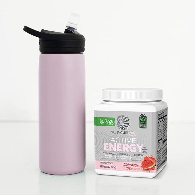 Sunwarrior Plant-Based Preworkout Powder Hydration Blend | Coconut Water Mushroom Blend Soy Free Sugar Free Gluten Free Dairy Free Synthetic Free | Watermelon Wave 30 Servings | Sport Active Energy