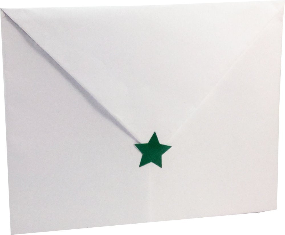 Green Star Stickers, 3/4" Inch, 500 Labels per Roll - Perfect for Reward Systems, Decorating, and Crafting in Schools, Offices, Home and Personal Use