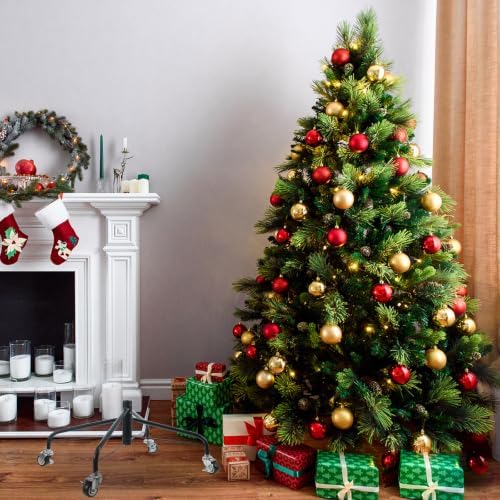 Christmas Tree Caster Stand, Metal 18.6 X 7.8 Locking Brake
