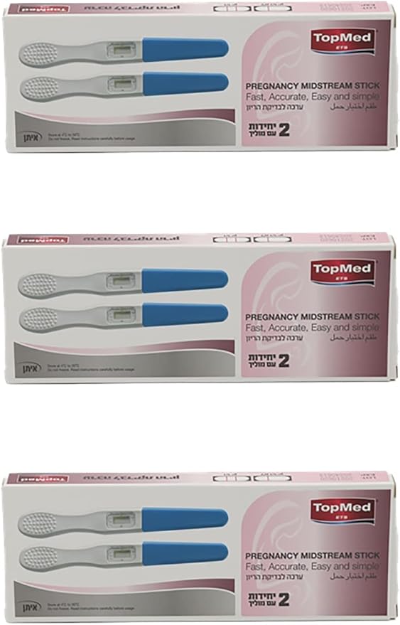 TOPMED ETS Pregnancy Test Kits Individually Wraped Pregnancy Strips, Early Home Detection Pregnancy Test Kit, Clear HCG Test Results, Over 99% Accurate (6)