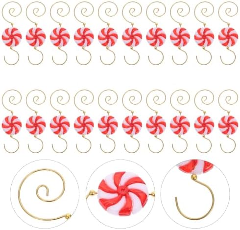 BESPORTBLE 20pcs Creative Windmill Candy Ornament Hook, 7.8cm Iron Pp
