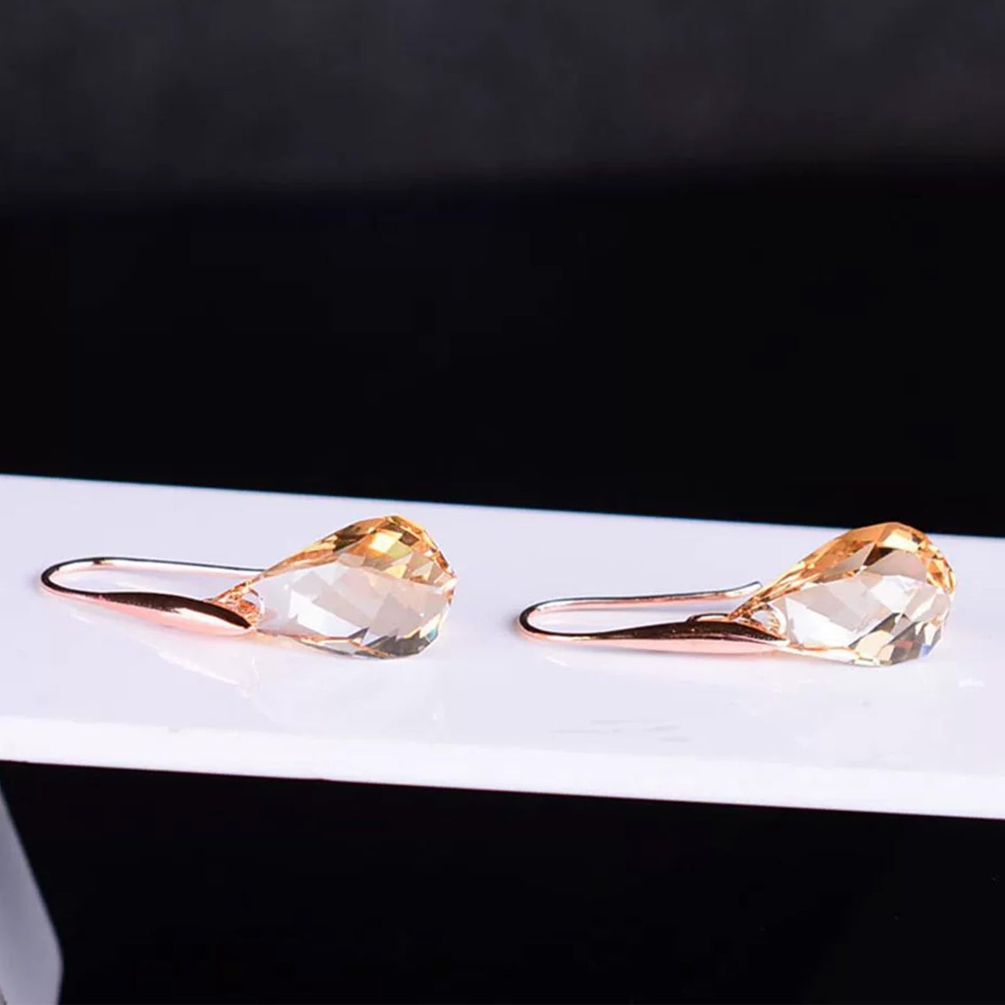 2Pcs Quartz Stone Earrings for Women Crystal Sparkling Dangle Earring Trendy Jewelry Birthday Gifts for Women