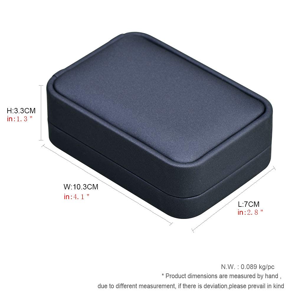 Woodten Premium PU Leather Necklace Gift Box Vintage Necklace/Pendant Storage Box Microfiber Interior Women Jewelry Pendant Packaging