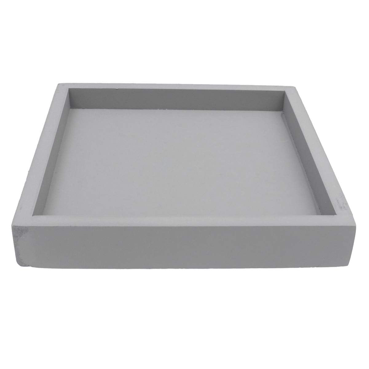 DOITOOL 8.89 Inch Square Thickened Flower Pot Tray Leakproof Plant Saucer Multi-Functional Indoor Balcony Garden Base Grey